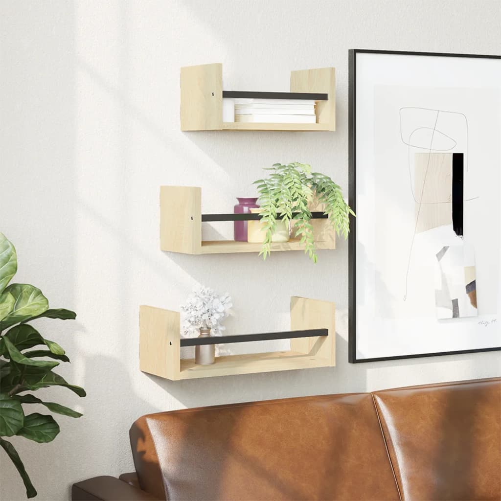Estante de pared blanco 99x15x60 cm madera de ingeniería