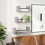 Estante de pared roble negro 90x16x78 cm madera de ingeniería