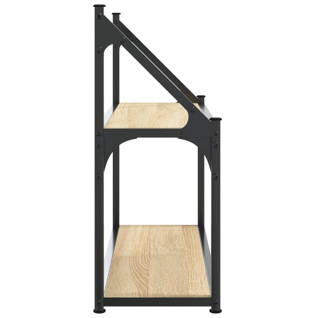 Estante de pared de 2 niveles roble Sonoma 60x21x51 cm madera de ingeniería