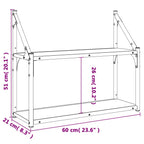 Estante de pared de 2 niveles roble Sonoma 60x21x51 cm madera de ingeniería