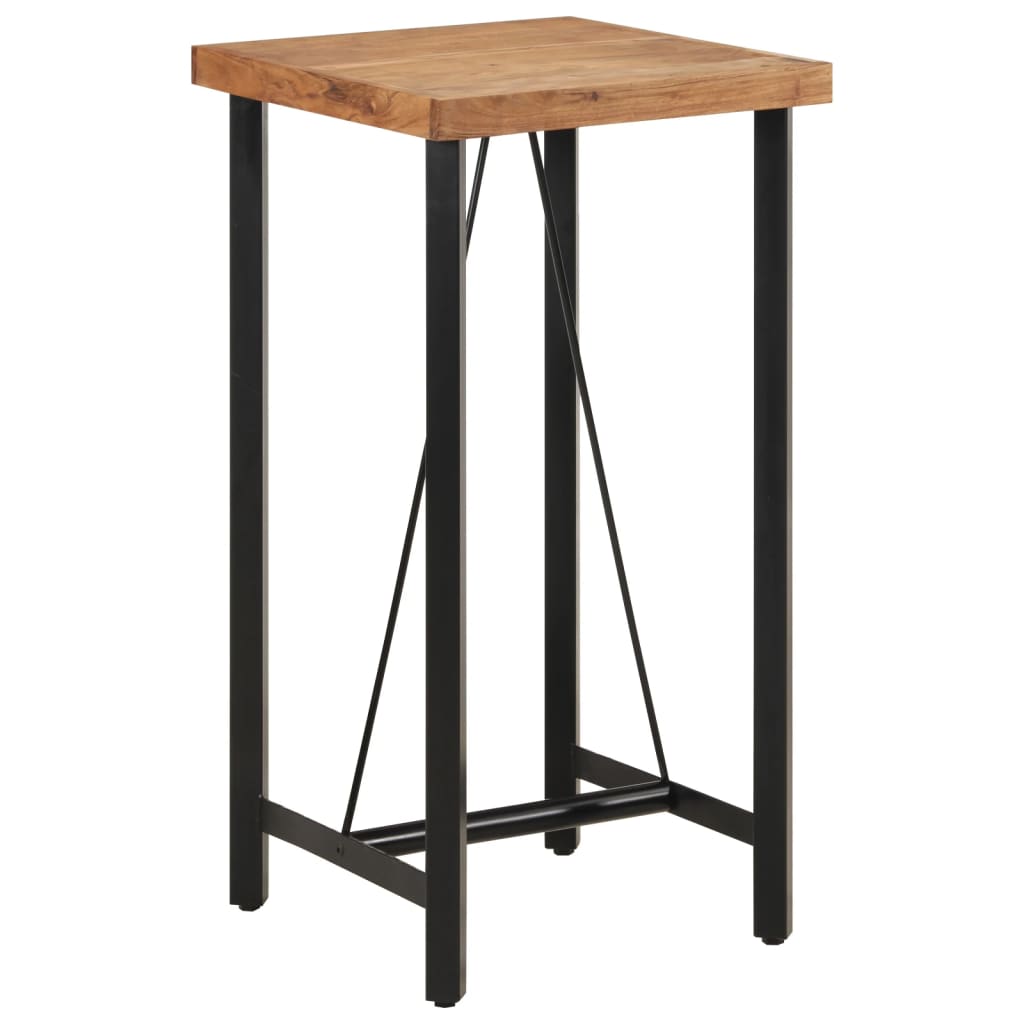 Mesa alta de bar madera maciza reciclada 60x55x110 cm