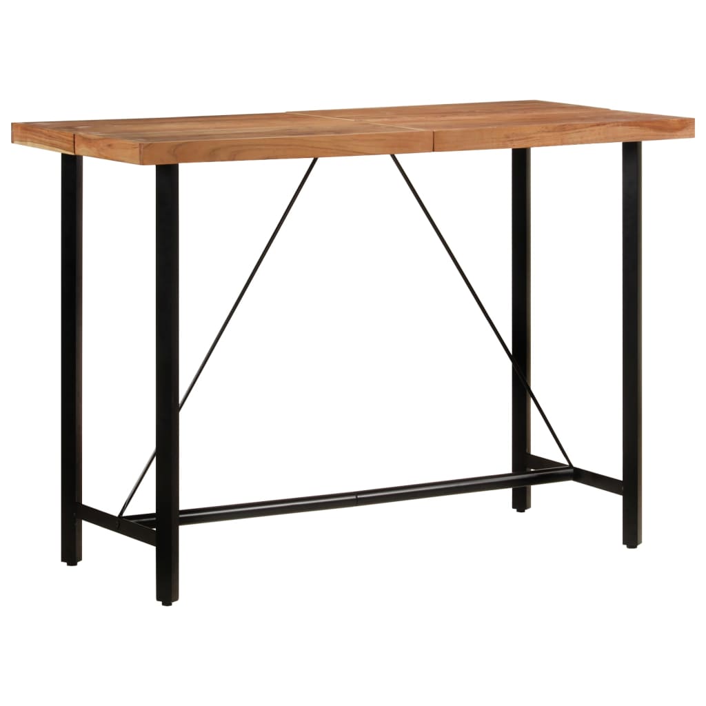 Mesa alta de bar madera maciza reciclada 60x55x110 cm
