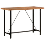 Mesa alta de bar madera maciza reciclada 60x55x110 cm