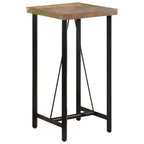 Mesa alta de bar madera maciza reciclada 60x55x110 cm