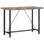 Mesa alta de bar madera maciza reciclada 60x55x110 cm