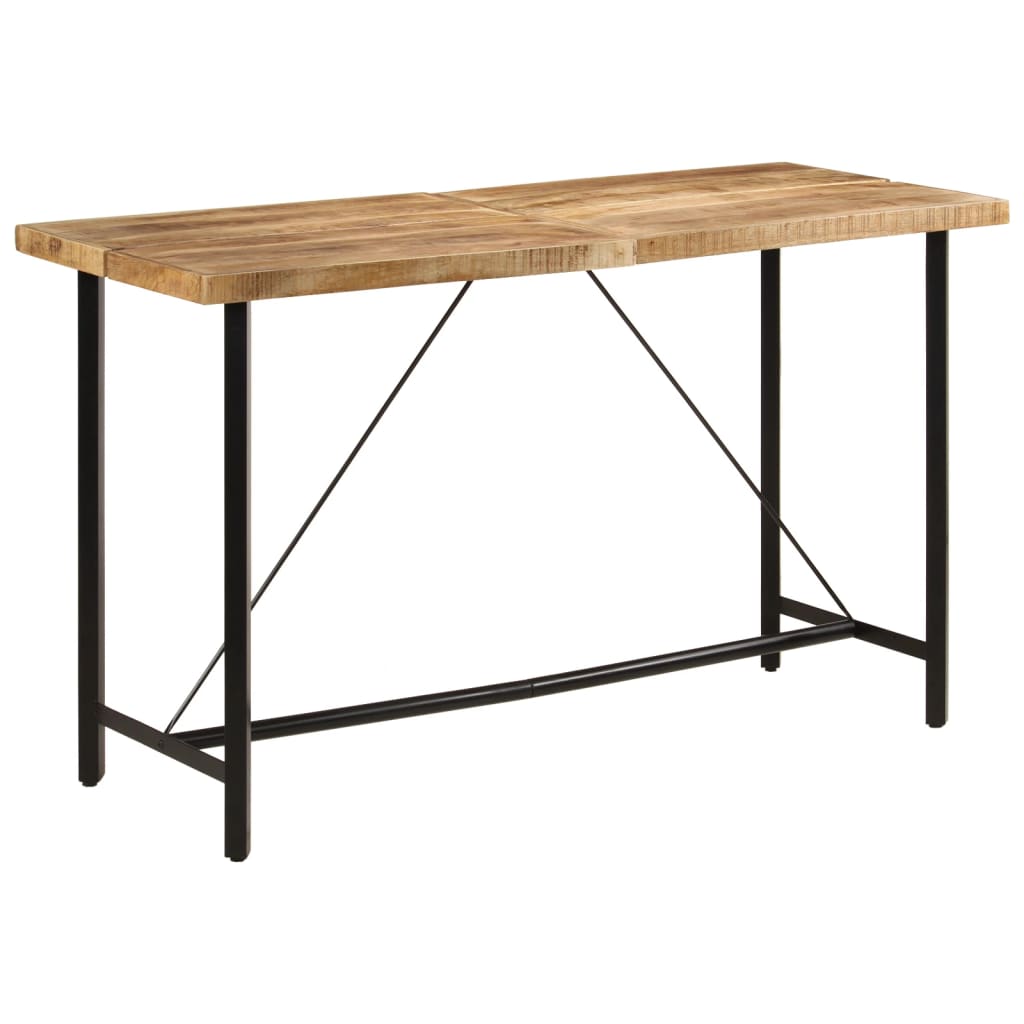 Mesa alta de bar madera maciza reciclada 60x55x110 cm