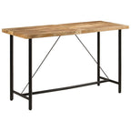 Mesa alta de bar madera maciza reciclada 60x55x110 cm