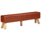 Genuine leather brown gym bench 160 cm