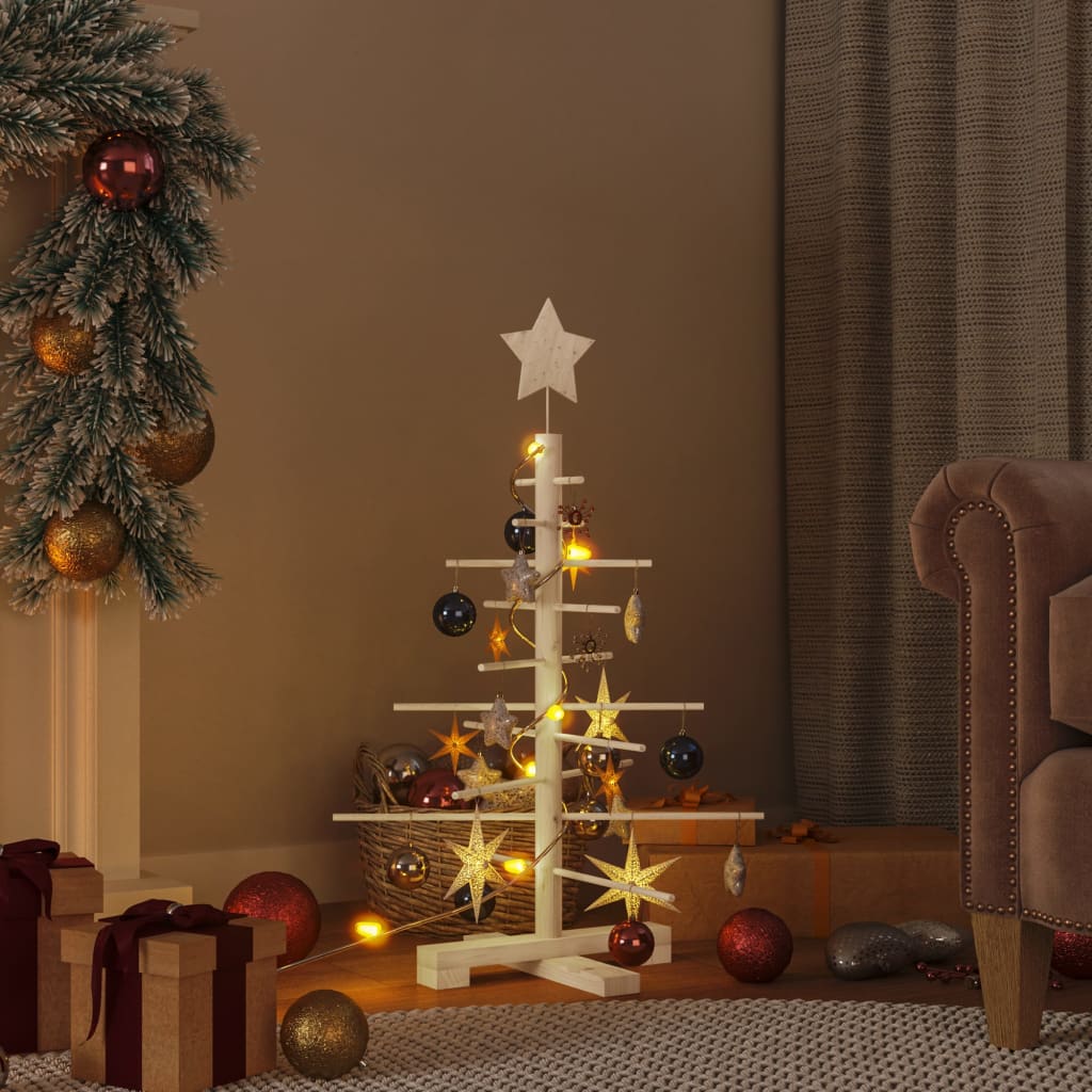 Árbol de Navidad de adorno madera maciza 110 cm