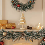 Árbol de Navidad de adorno madera maciza 110 cm