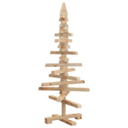 | Árbol de Navidad de madera | Marrón 90 cm Madera maciza de pino