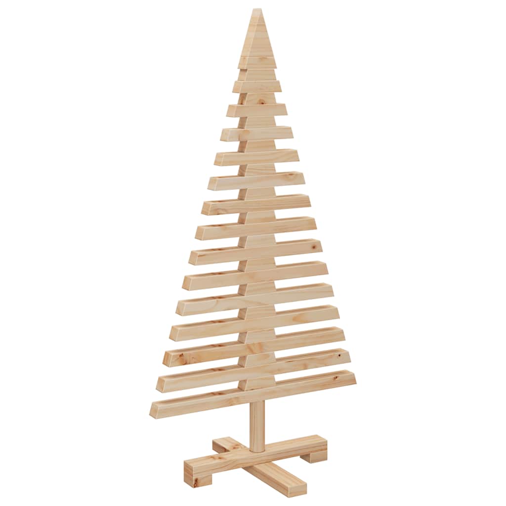 | Árbol de Navidad de madera | Marrón 90 cm Madera maciza de pino