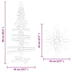 | Árbol de Navidad de madera | Marrón 90 cm Madera maciza de pino