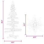 | Árbol de Navidad de madera | Marrón 90 cm Madera maciza de pino