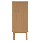 Cómoda de cajones OLDEN madera maciza de pino gris y marrón