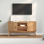 Mueble de TV OLDEN madera maciza de pino marrón 114x43x57 cm