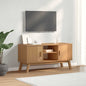 Mueble de TV OLDEN madera maciza de pino marrón 114x43x57 cm