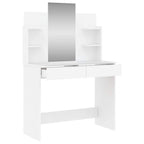 Tocador con espejo blanco 96x39x142 cm