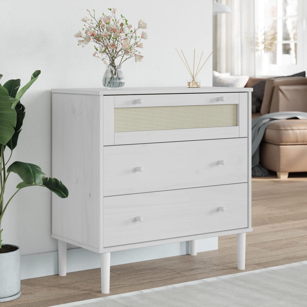 FLAM Solid Pine Chest of Drawers 110x40x80 cm