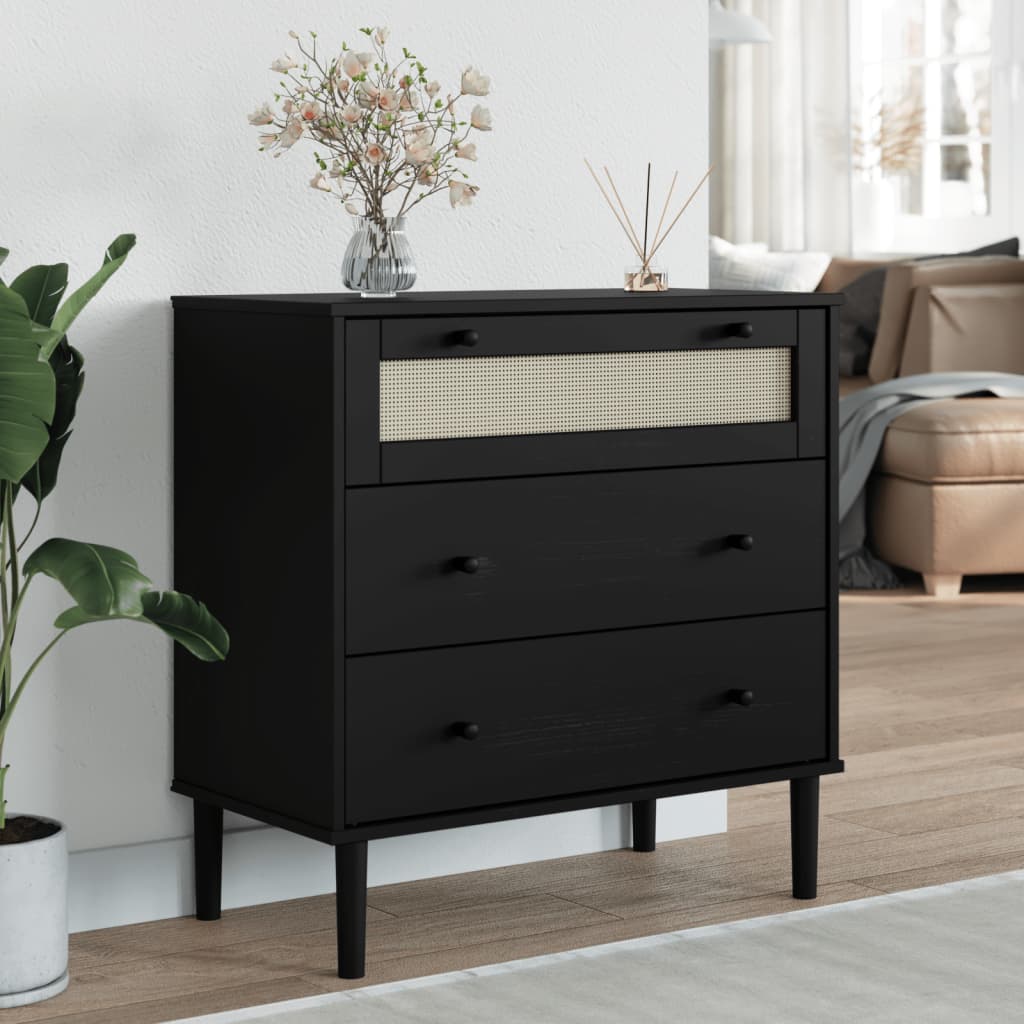 FLAM Solid Pine Chest of Drawers 110x40x80 cm