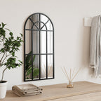 Espejo de pared arco de hierro negro 100x110 cm