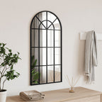 Espejo de pared arco de hierro negro 100x110 cm