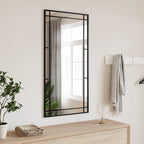 Espejo de pared arco de hierro negro 100x110 cm