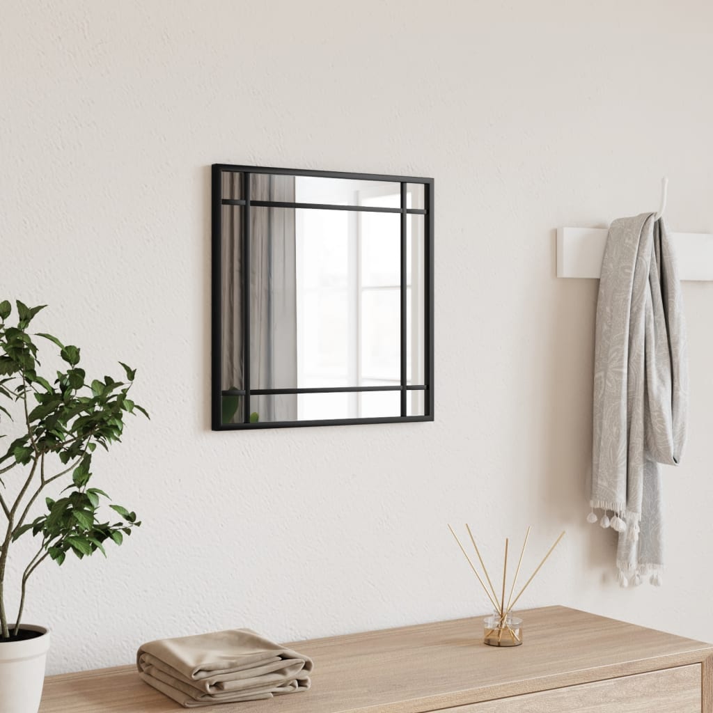 Espejo de pared arco de hierro negro 100x110 cm