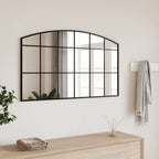 Espejo de pared arco de hierro negro 100x110 cm