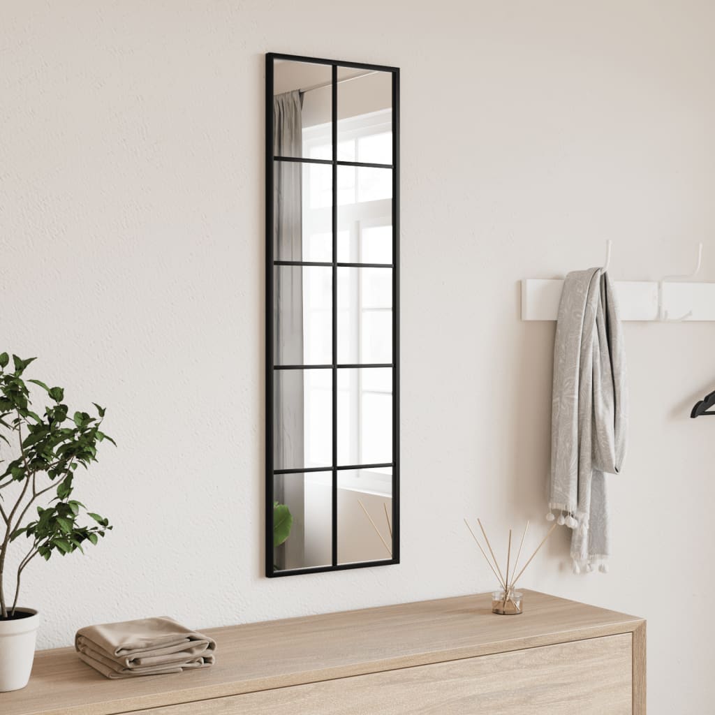 Espejo de pared arco de hierro negro 100x110 cm