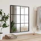 Espejo de pared arco de hierro negro 100x110 cm