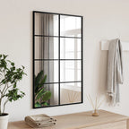 Espejo de pared arco de hierro negro 100x110 cm