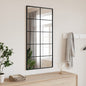 Black metal wall mirror 100x60 cm