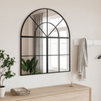 Espejo de pared arco de hierro negro 100x110 cm