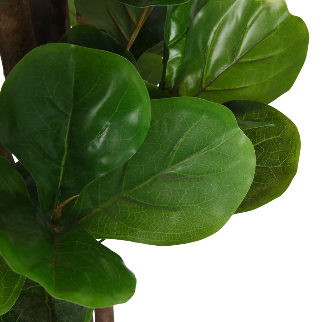 Higuera de hojas de violín artificial 134 hojas verde 80 cm