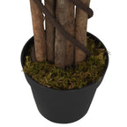 Higuera de hojas de violín artificial 134 hojas verde 80 cm