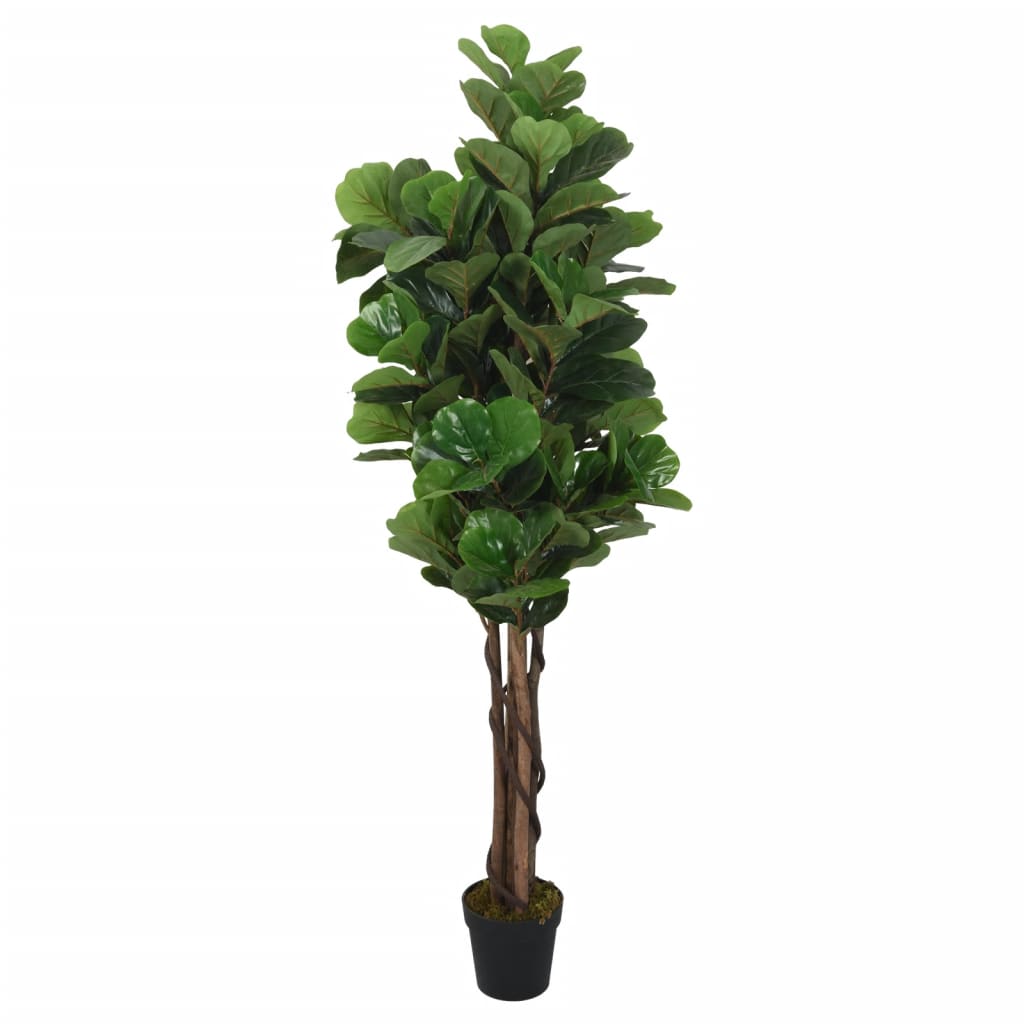 Artificial Fiddle Leaf Fig Tree 134 Green Leaves 80 cm
