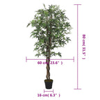 Arce artificial con 224 hojas verde 80 cm