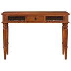 Escritorio con cajón madera maciza de acacia 110x50x76 cm