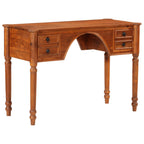 Escritorio con cajón madera maciza de acacia 110x50x76 cm
