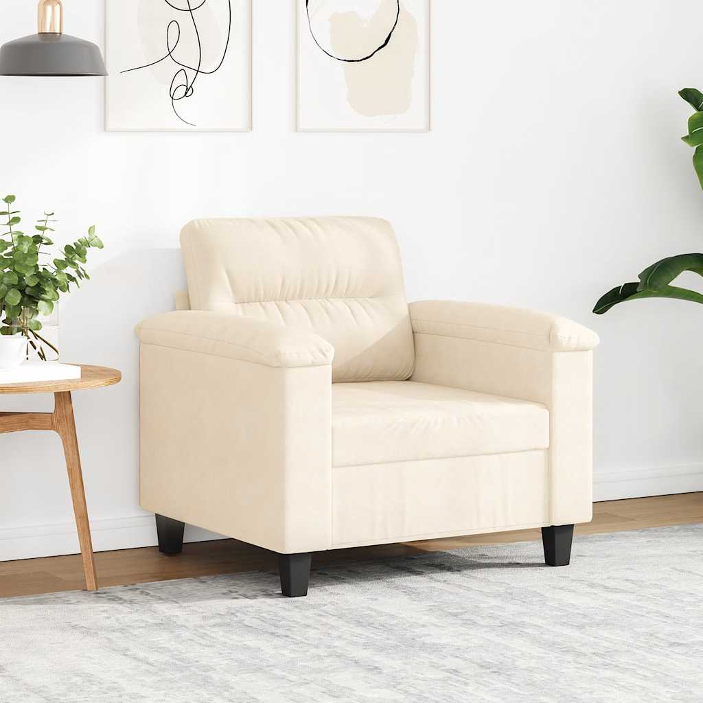 Sillón de cuero sintético de ante marrón