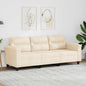 3-seater sofa Fabric Black 220x77x82 cm