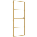 Golden interior door tempered glass and aluminum 76x201.5cm