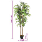 Árbol de bambú artificial con 1095 hojas verde 150 cm