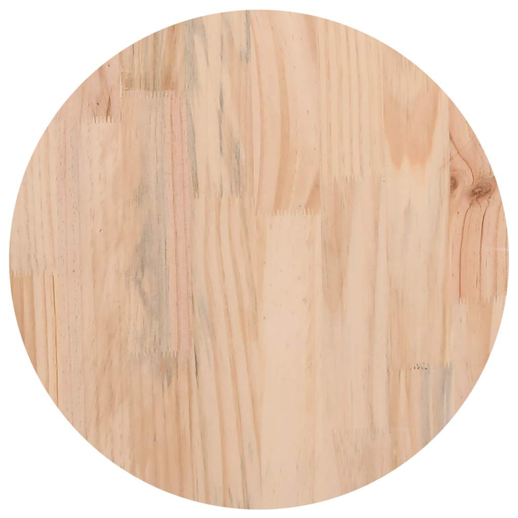 Tablero de mesa redondo madera maciza de pino blanco Ø30x3 cm