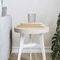 Tablero de mesa redondo madera maciza de pino blanco Ø30x3 cm
