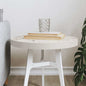 Tablero de mesa redondo madera maciza de pino blanco Ø30x3 cm