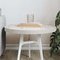 Tablero de mesa redondo madera maciza de pino blanco Ø30x3 cm