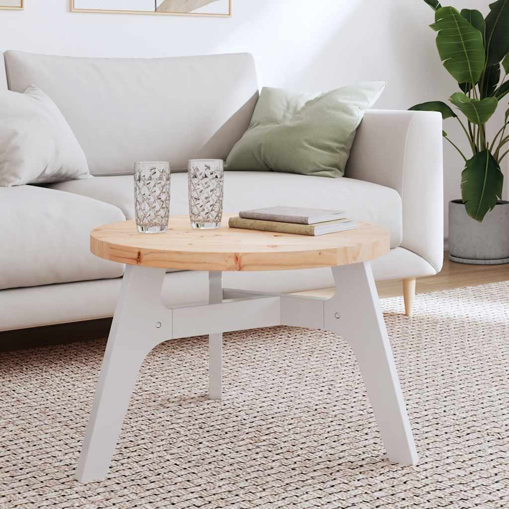 Tablero de mesa redondo madera maciza de pino blanco Ø30x3 cm