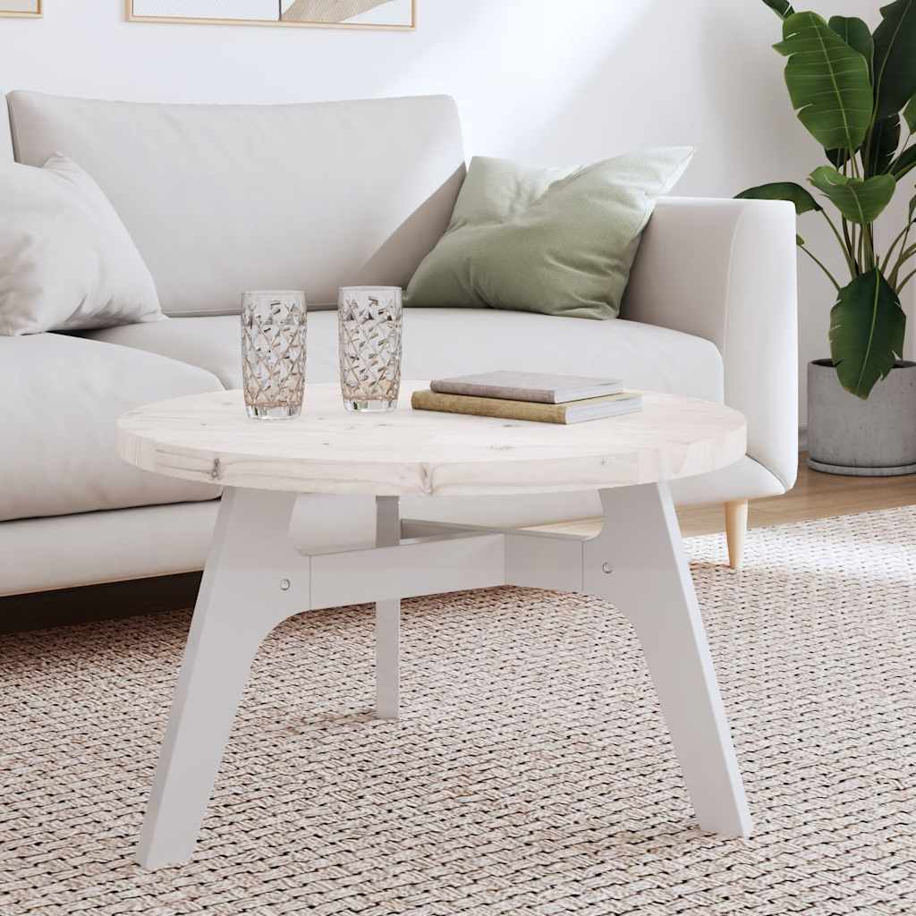 Tablero de mesa redondo madera maciza de pino blanco Ø30x3 cm